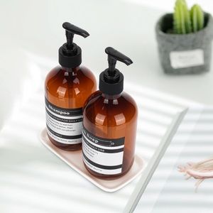 White Glass Soap Dish Trinket Tray